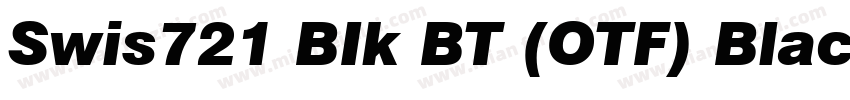 Swis721 BIk BT (OTF) Black字体转换
